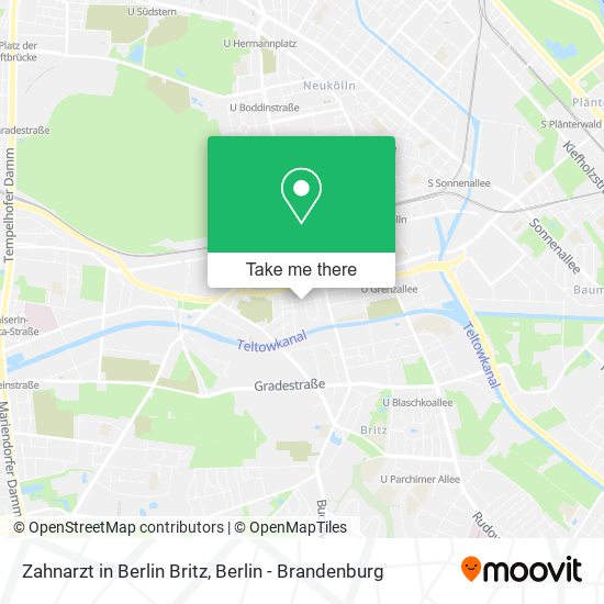 Zahnarzt in Berlin Britz map