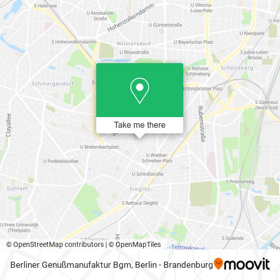 Карта Berliner Genußmanufaktur Bgm