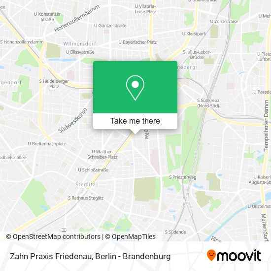 Zahn Praxis Friedenau map