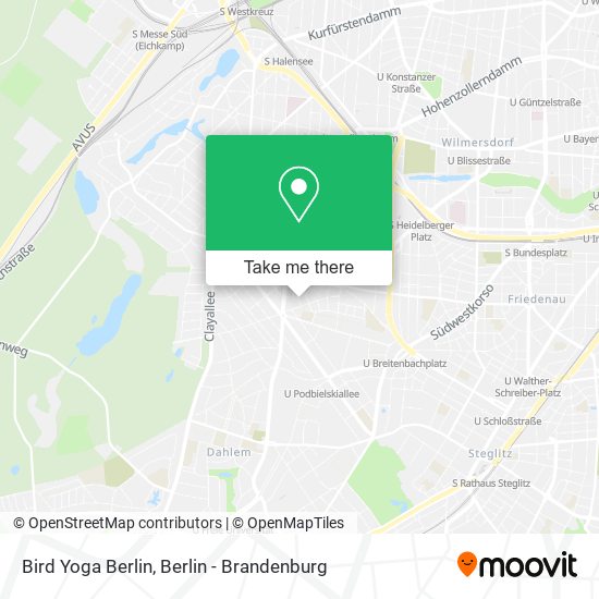 Bird Yoga Berlin map