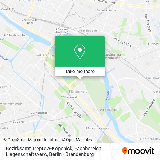 Bezirksamt Treptow-Köpenick, Fachbereich Liegenschaftsverw map