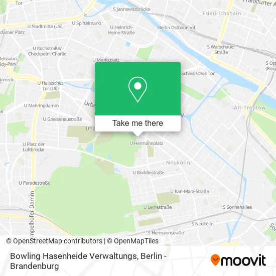 Карта Bowling Hasenheide Verwaltungs