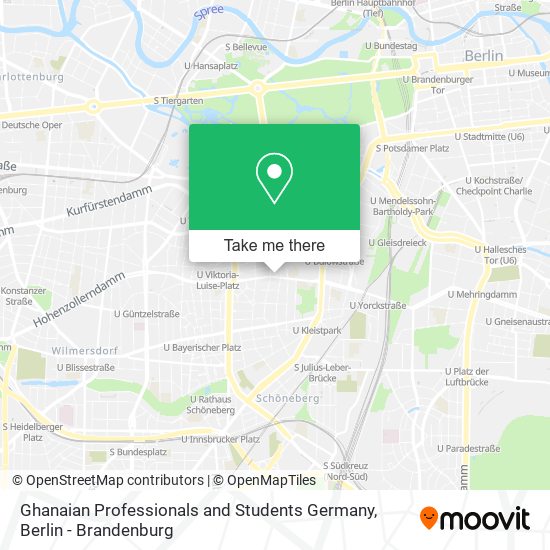 Ghanaian Professionals and Students Germany map