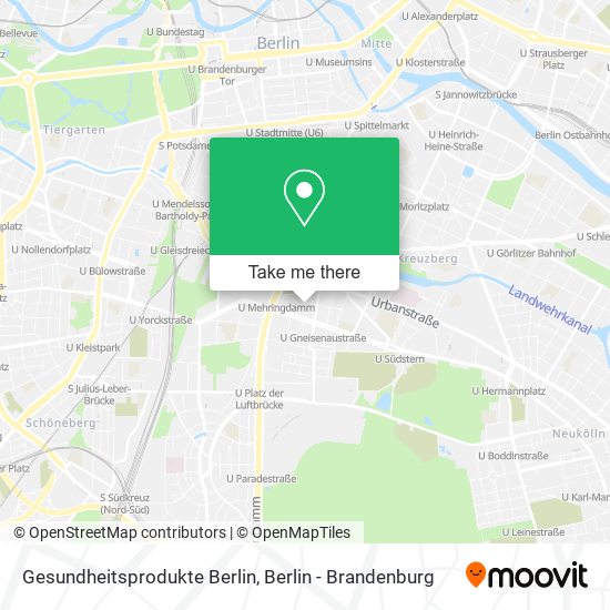Карта Gesundheitsprodukte Berlin
