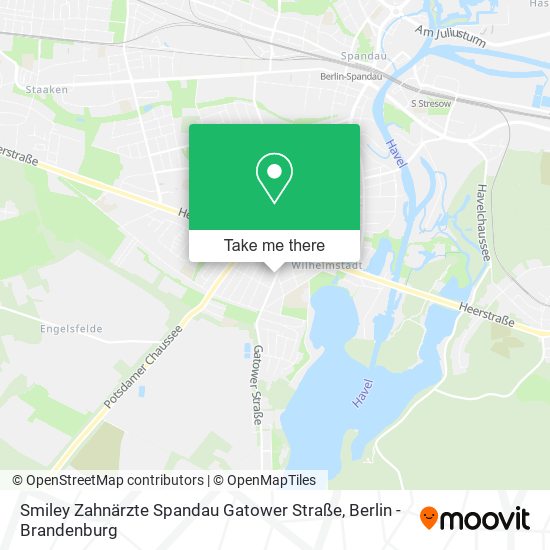 Карта Smiley Zahnärzte Spandau Gatower Straße