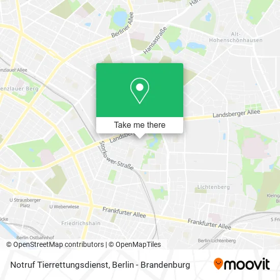 Карта Notruf Tierrettungsdienst