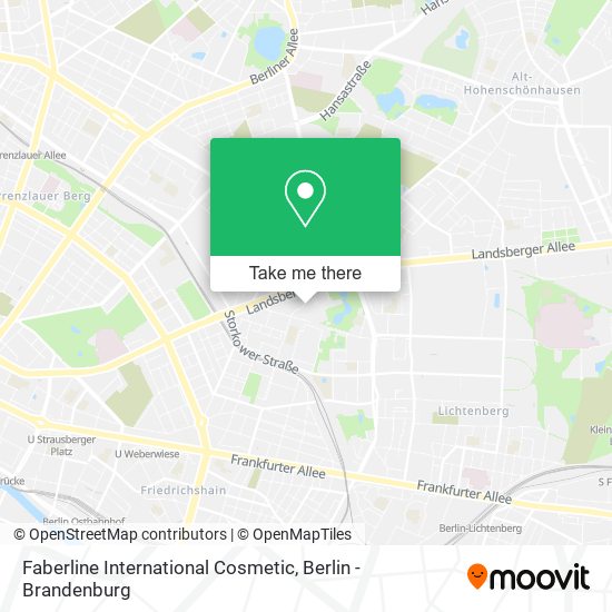 Faberline International Cosmetic map