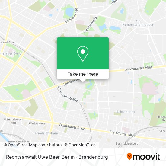 Rechtsanwalt Uwe Beer map