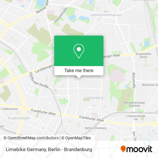 Карта Limebike Germany