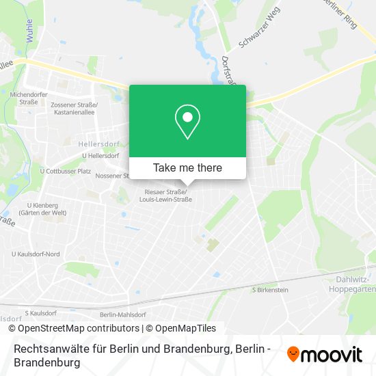 Rechtsanwälte für Berlin und Brandenburg map