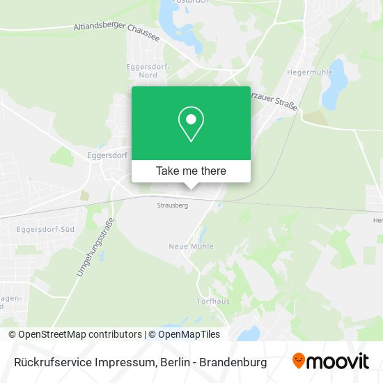 Rückrufservice Impressum map