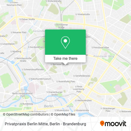 Карта Privatpraxis Berlin Mitte