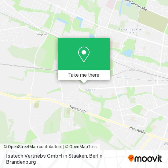Isatech Vertriebs GmbH in Staaken map