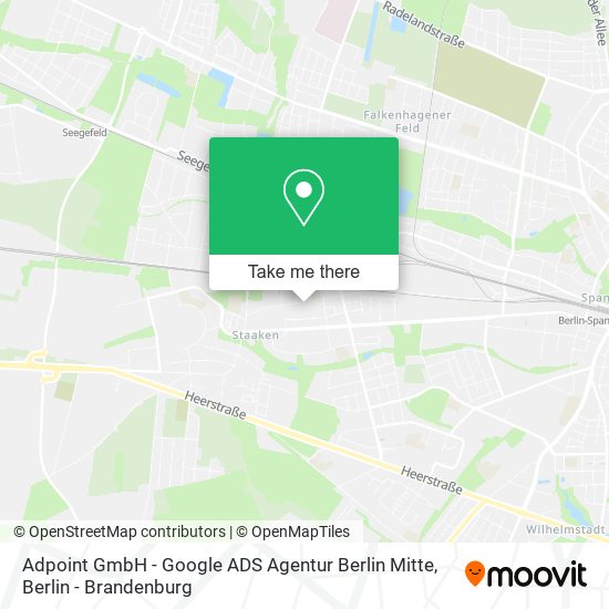 Карта Adpoint GmbH - Google ADS Agentur Berlin Mitte