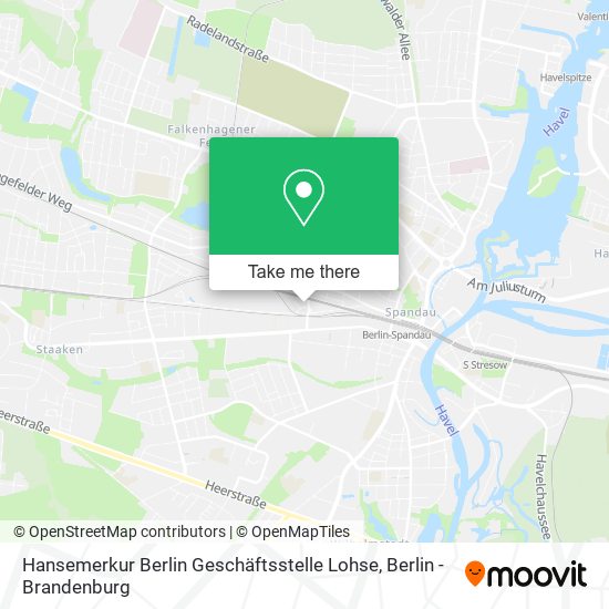 Hansemerkur Berlin Geschäftsstelle Lohse map