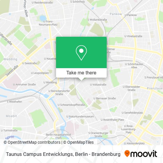 Taunus Campus Entwicklungs map