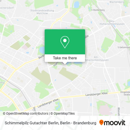 Карта Schimmelpilz Gutachter Berlin