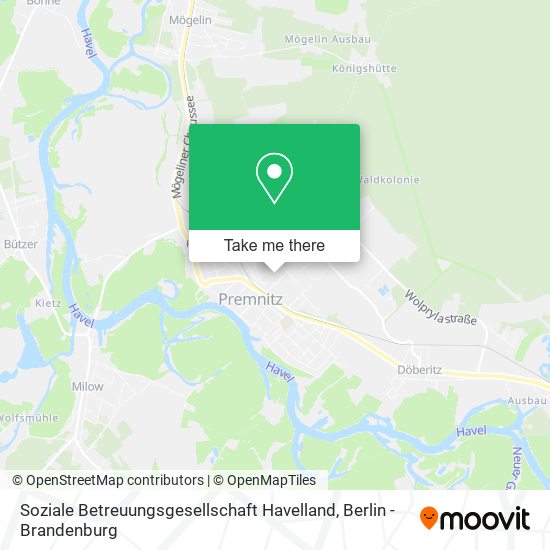 Карта Soziale Betreuungsgesellschaft Havelland