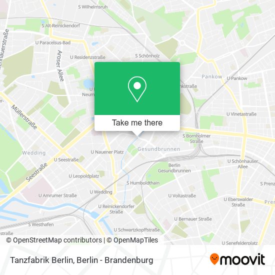 Карта Tanzfabrik Berlin