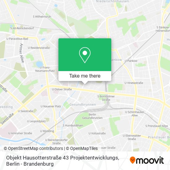 Objekt Hausotterstraße 43 Projektentwicklungs map