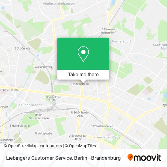 Liebingers Customer Service map