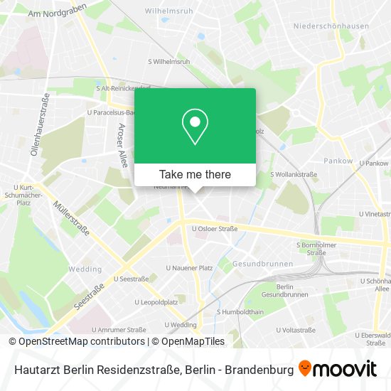 Hautarzt Berlin Residenzstraße map
