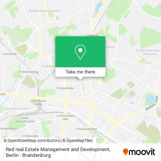 Red real Estate Management and Development map