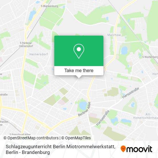 Карта Schlagzeugunterricht Berlin Miotrommelwerkstatt