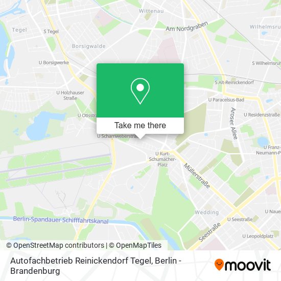 Autofachbetrieb Reinickendorf Tegel map