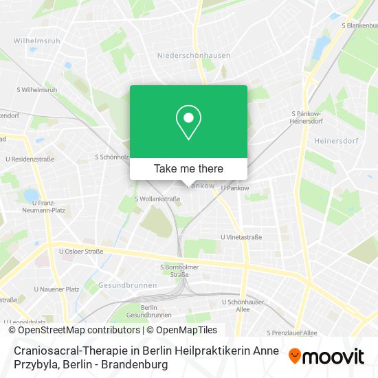 Карта Craniosacral-Therapie in Berlin Heilpraktikerin Anne Przybyla