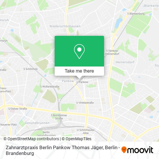 Карта Zahnarztpraxis Berlin Pankow Thomas Jäger