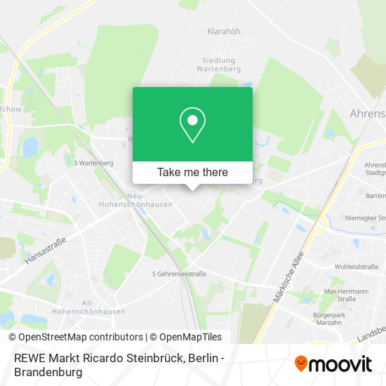 Карта REWE Markt Ricardo Steinbrück