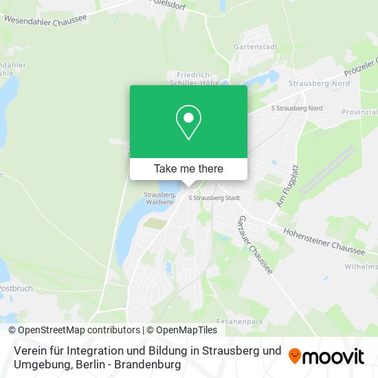 Карта Verein für Integration und Bildung in Strausberg und Umgebung