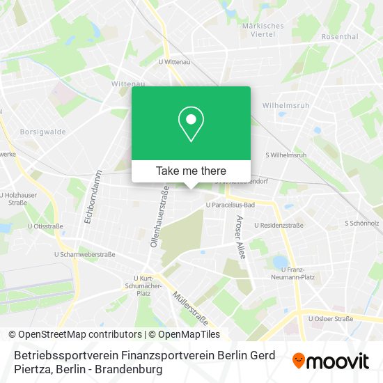 Карта Betriebssportverein Finanzsportverein Berlin Gerd Piertza