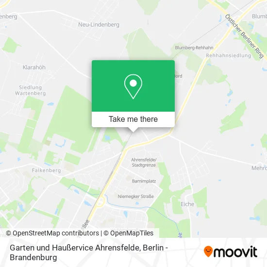 Карта Garten und Haußervice Ahrensfelde