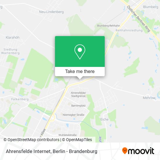 Карта Ahrensfelde Internet