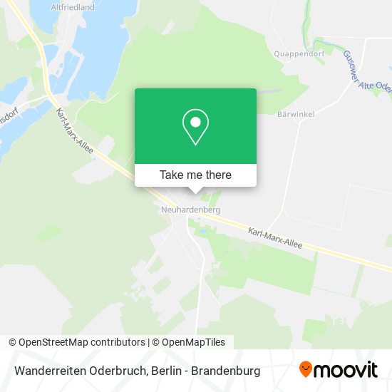 Карта Wanderreiten Oderbruch