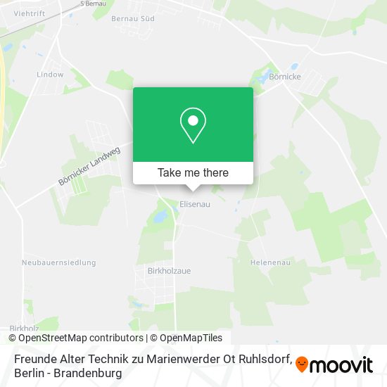 Карта Freunde Alter Technik zu Marienwerder Ot Ruhlsdorf