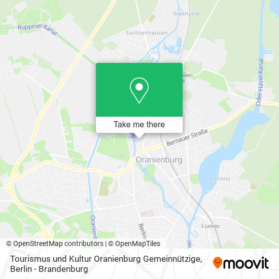 Карта Tourismus und Kultur Oranienburg Gemeinnützige