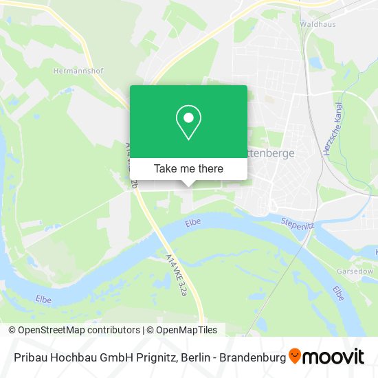 Карта Pribau Hochbau GmbH Prignitz