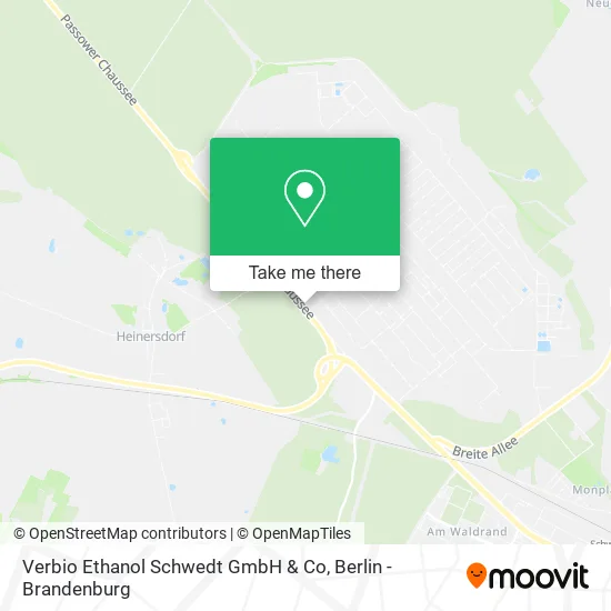 Карта Verbio Ethanol Schwedt GmbH & Co