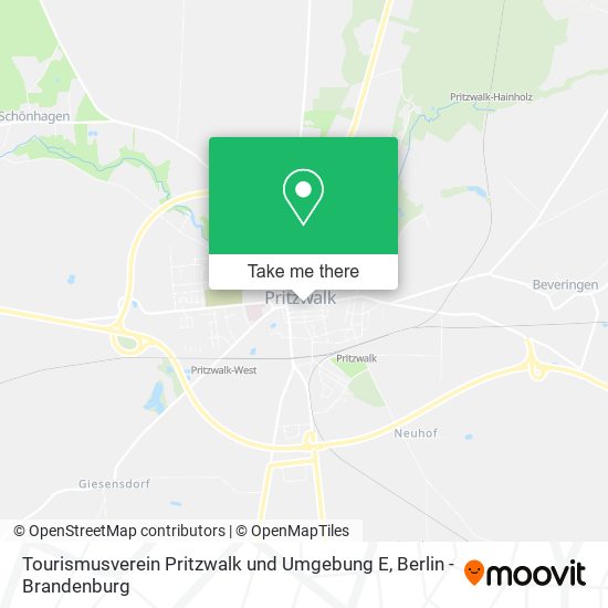 Карта Tourismusverein Pritzwalk und Umgebung E