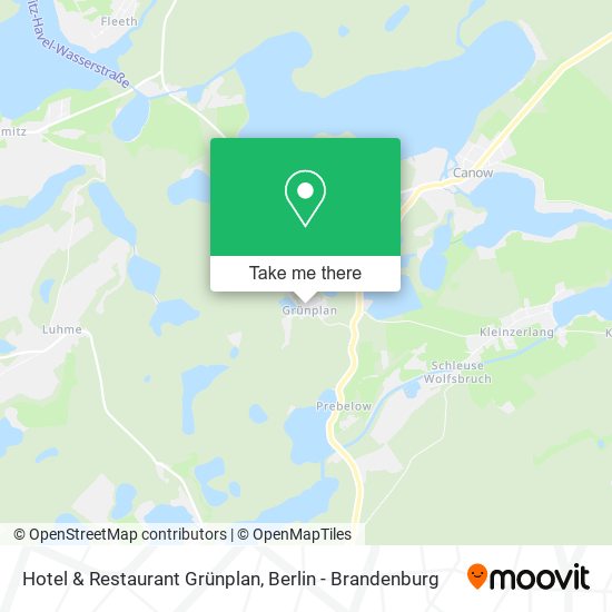 Hotel & Restaurant Grünplan map