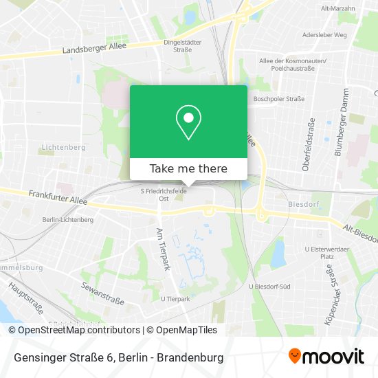 Карта Gensinger Straße 6