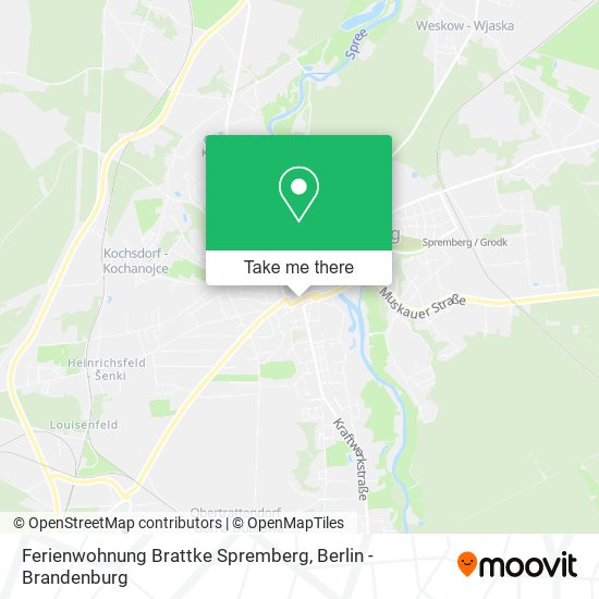 Карта Ferienwohnung Brattke Spremberg