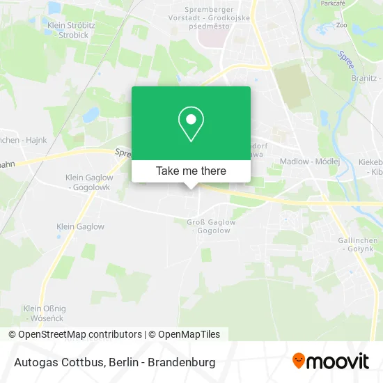 Карта Autogas Cottbus