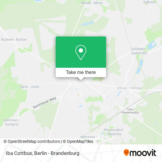 Iba Cottbus map