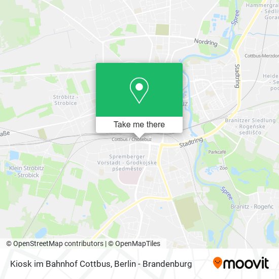 Kiosk im Bahnhof Cottbus map