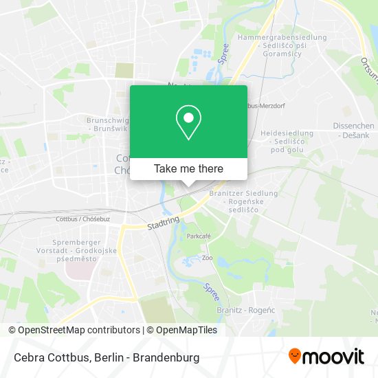 Cebra Cottbus map