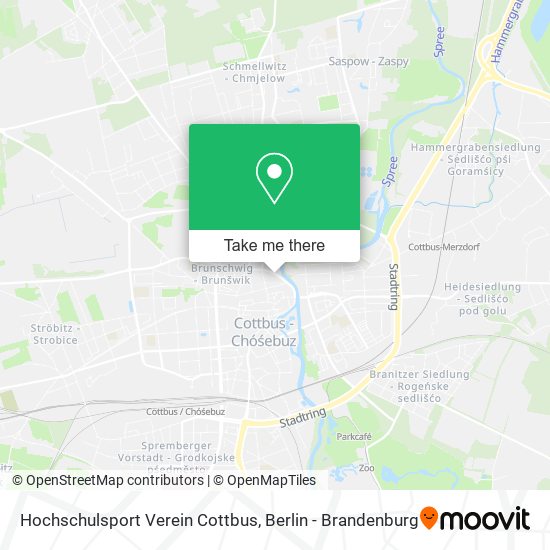 Hochschulsport Verein Cottbus map